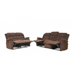 Carole Recliner Sofa 3+2 Chocolate Col Fabric Carole Recliner Sofa 3+2 Chocolate Col Fabric