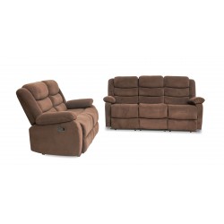 Carole Recliner Sofa 3+2 Chocolate Col Fabric Carole Recliner Sofa 3+2 Chocolate Col Fabric