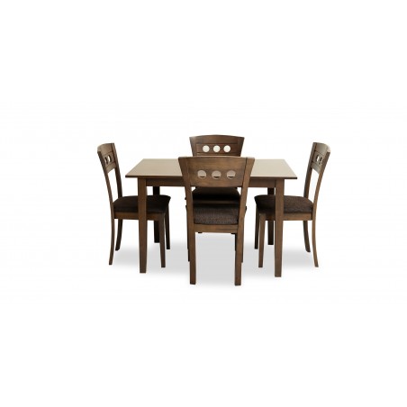 Grace Table and 4 Chairs Dirty Oak Rubberwood