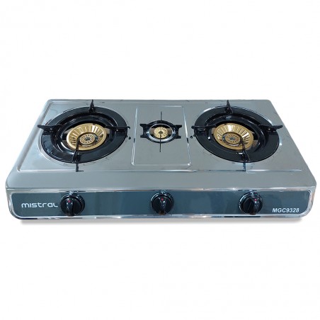 Mistral MGC9328 Stainless Steel 3 Burner Gas Cooker