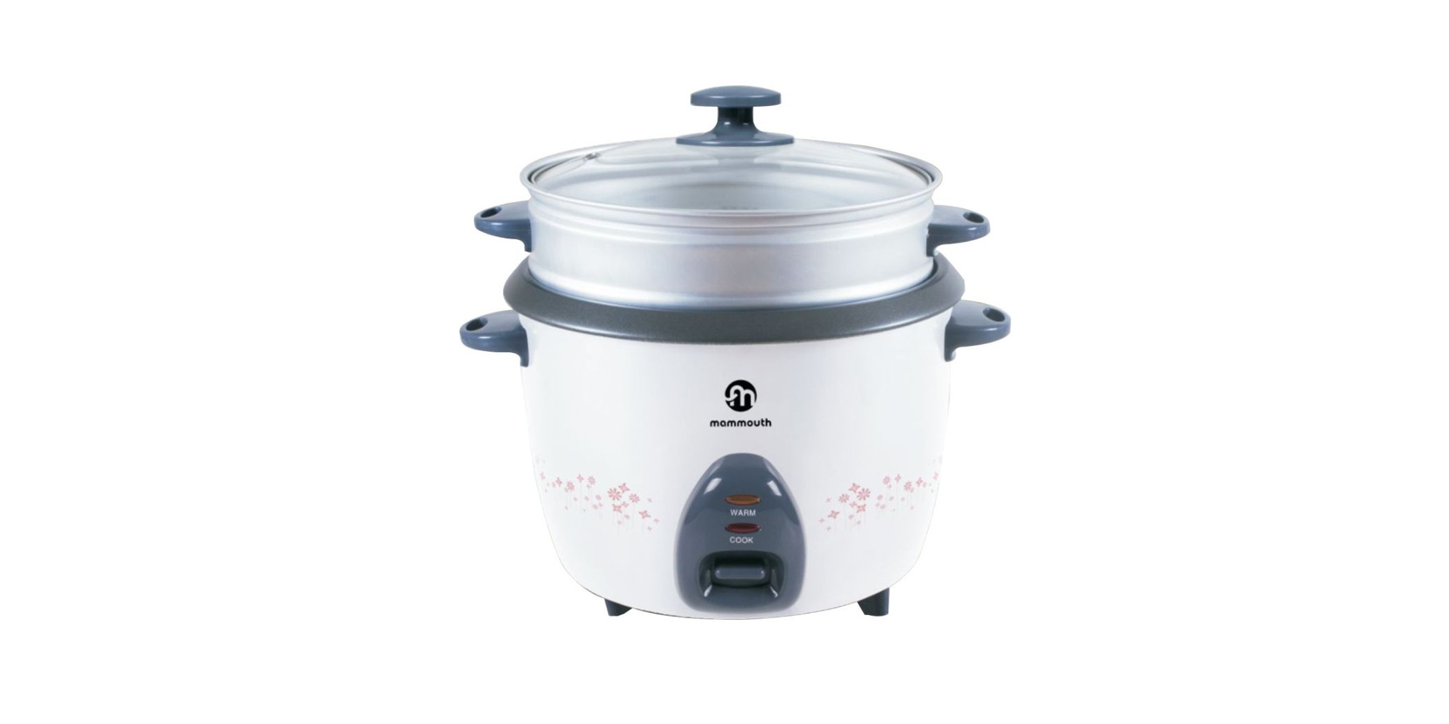 Mammouth MRC280WS 2.8L White Rice Cooker W/Steamer