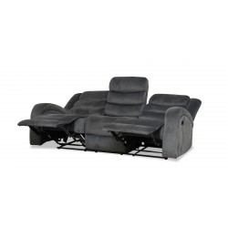 Santarelli Recliner Sofa 3+2 in Grey Col Fab Santarelli Recliner Sofa 3+2 in Grey Col Fab
