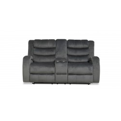 Santarelli Recliner Sofa 3+2 in Grey Col Fab Santarelli Recliner Sofa 3+2 in Grey Col Fab