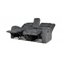 Santarelli Recliner Sofa 3+2 in Grey Col Fab Santarelli Recliner Sofa 3+2 in Grey Col Fab