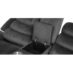 Santarelli Recliner Sofa 3+2 in Grey Col Fab Santarelli Recliner Sofa 3+2 in Grey Col Fab