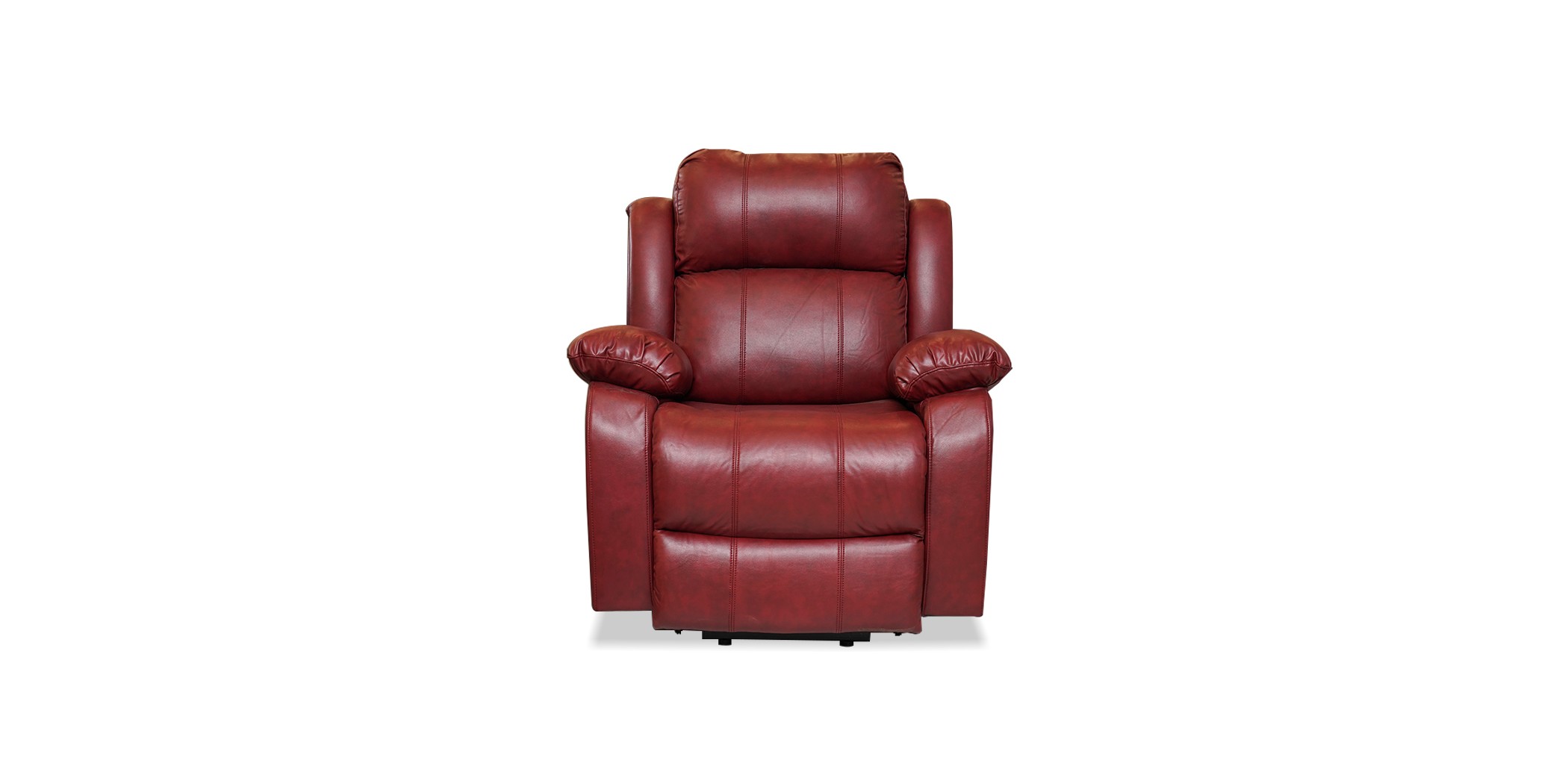 Horizon Single Recliner Tilt & Lift Chair Red Col Leather Gel
