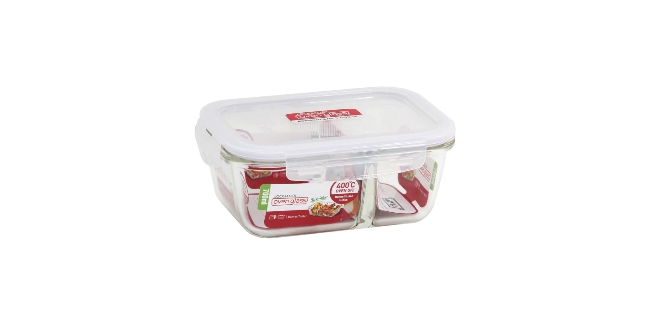Lock & Lock LLG445C 950ml Rectangle Oven Glass