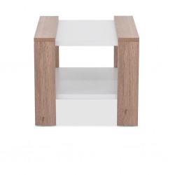 Neo Side Table Oak & White