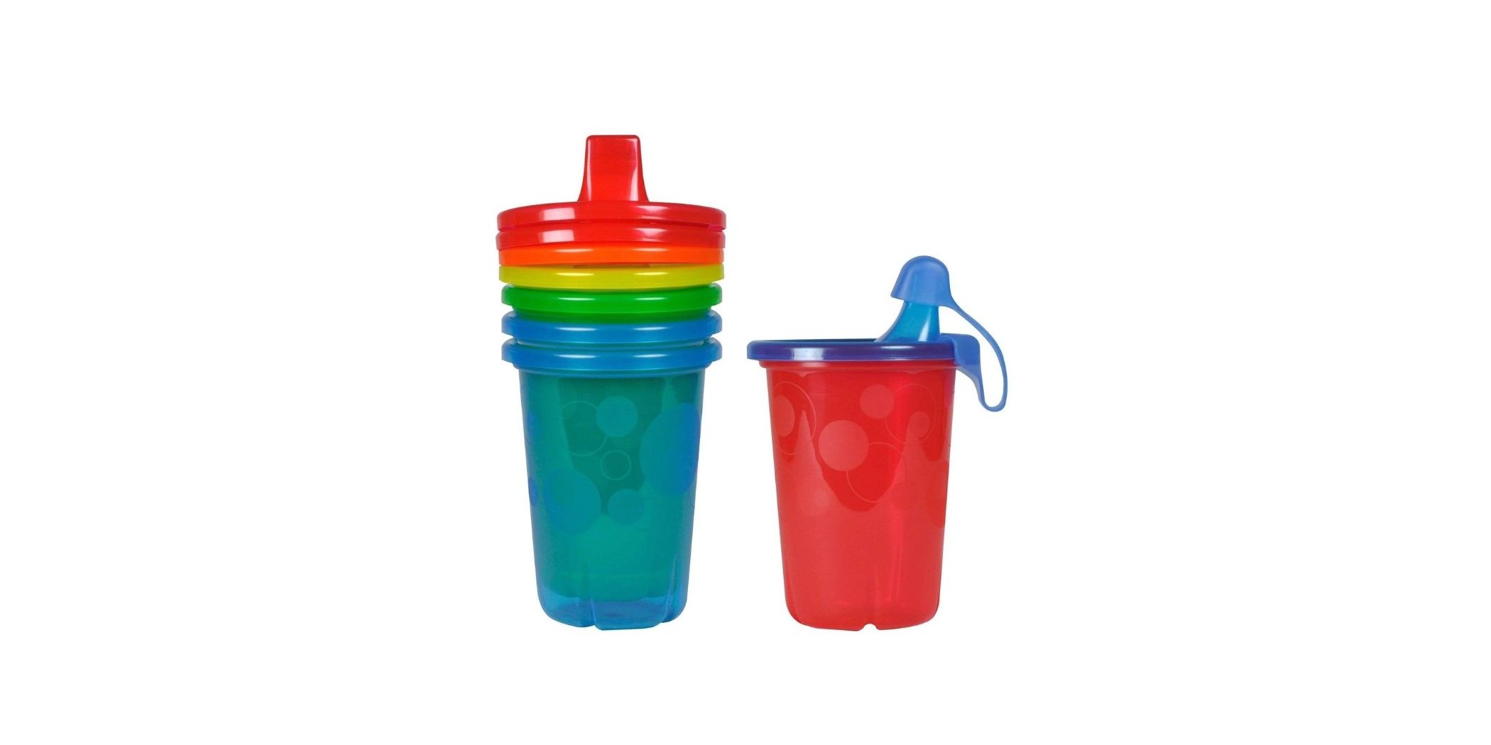 First Years Take & Toss 10Oz Sippy Cups 4Pk Neon Rainbow -Y6874WM1