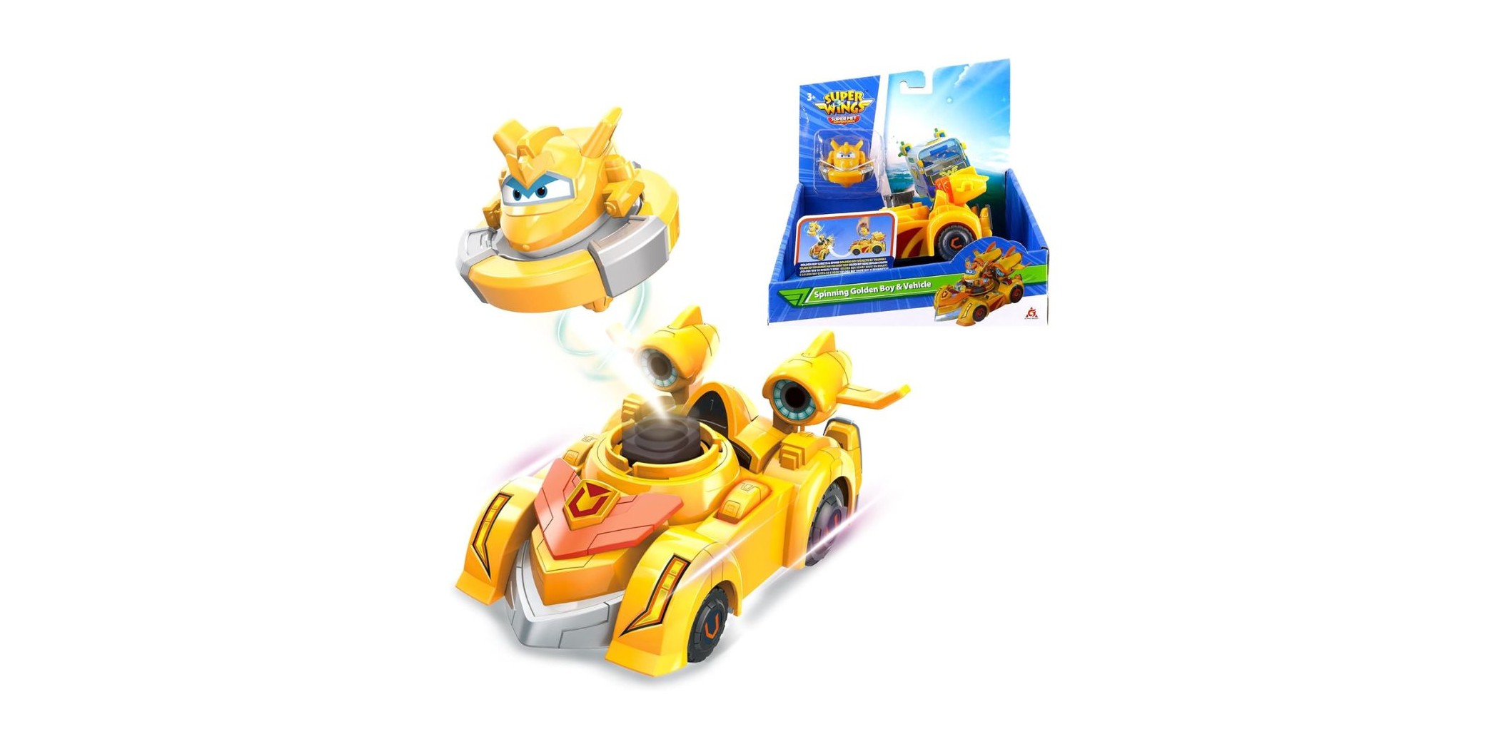 Auldey Spinning Golden Boy & Vehicle EU770331