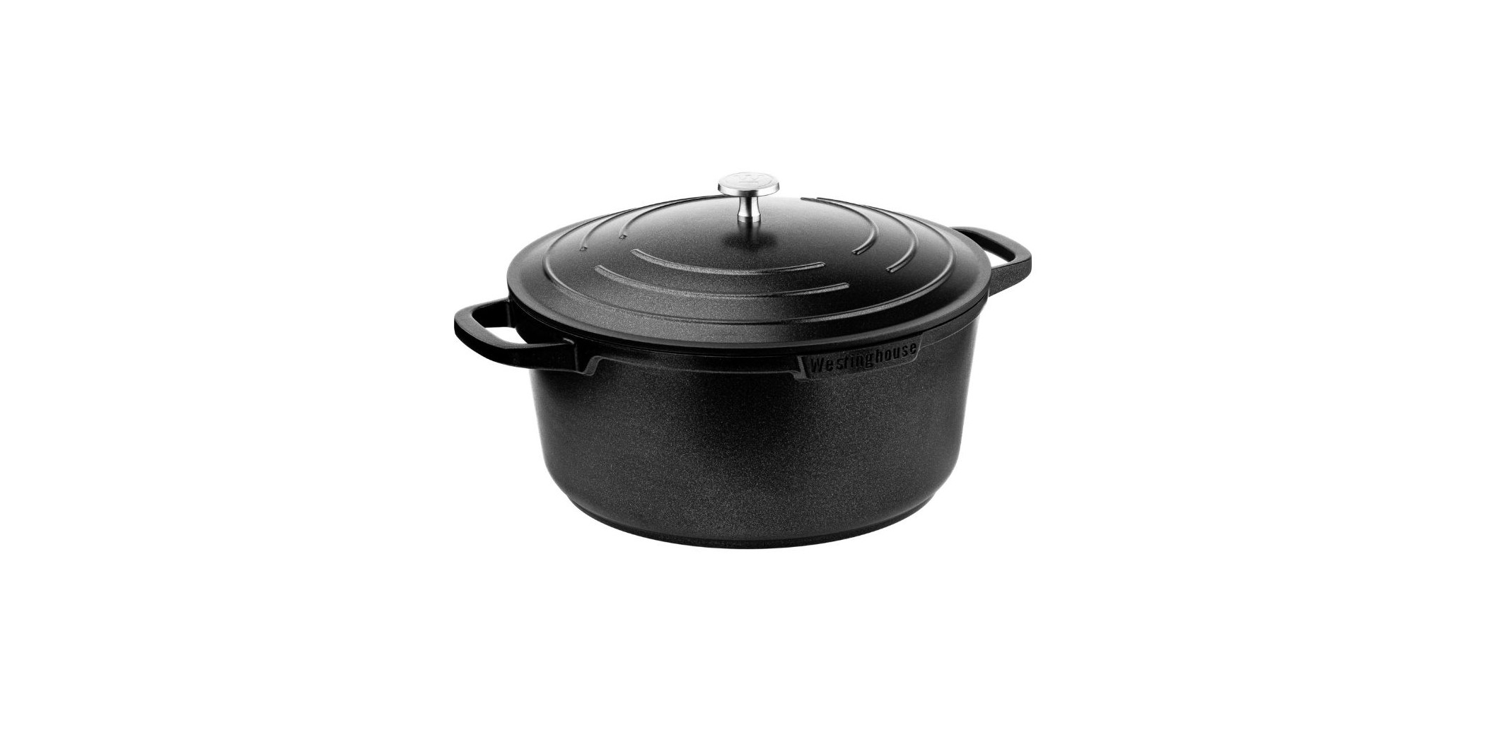 Westinghouse 24cm Black Cast Aluminum Casserole With Lid Performance Series WCCC0095024BK
