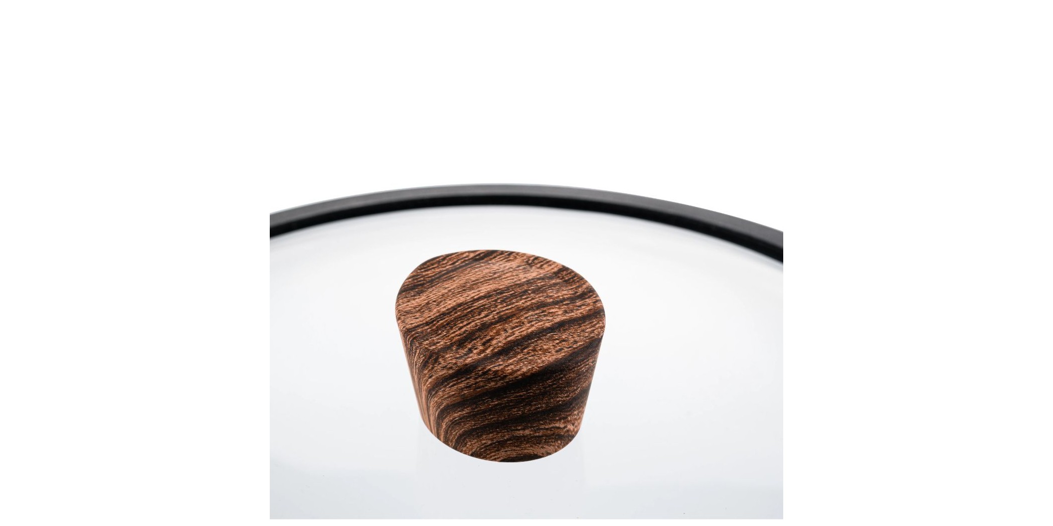 Westinghouse Wood Marble Braadpan, 28 cm, 3-laags marmeren antiaanbaklaag, van gesmeed aluminium, geschikt voor inductie, siliconen gecoate handgreep in houtlook, vaatwasmachinebestendig, zwart