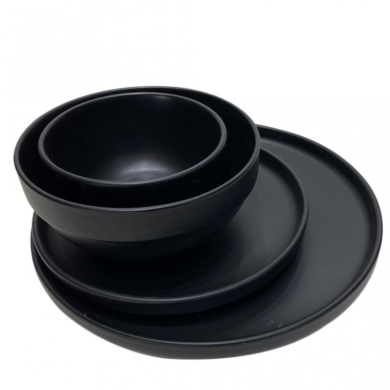 Dinner Set 24 Pcs Black
