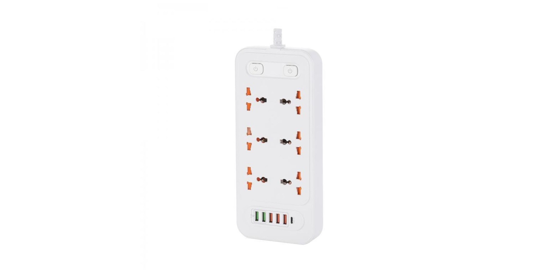 Winning Star ST-4046 10A 6 Plug & 5 USB Charge Position Power Socket "O"