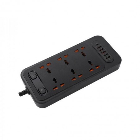 Winning Star ST-4046 10A 6 Plug & 5 USB Charge Position Power Socket "O"