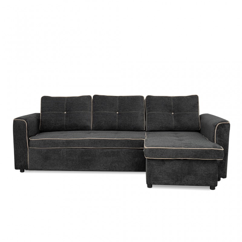 Conrad Pull Out Sofabed Chaise Storage Unit Grey Conrad Pull Out Sofabed Chaise Storage Unit Grey