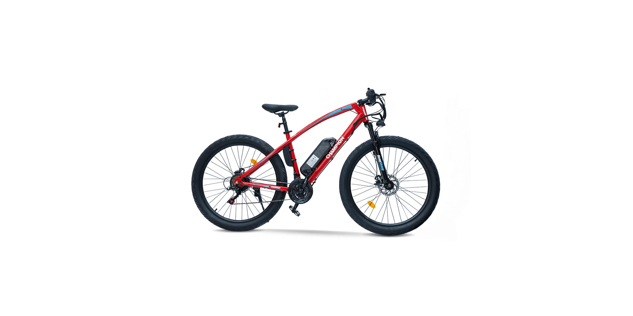 Champion EBK-614 250 Watts (0.25Kw) 27.5" Red Electric Bike Fat Tyre