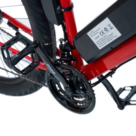 Champion EBK-614 250 Watts (0.25Kw) 27.5" Red Electric Bike Fat Tyre