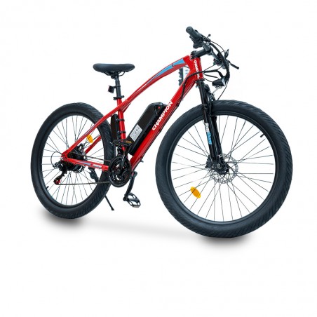 Champion EBK-614 250 Watts (0.25Kw) 27.5" Red Electric Bike Fat Tyre
