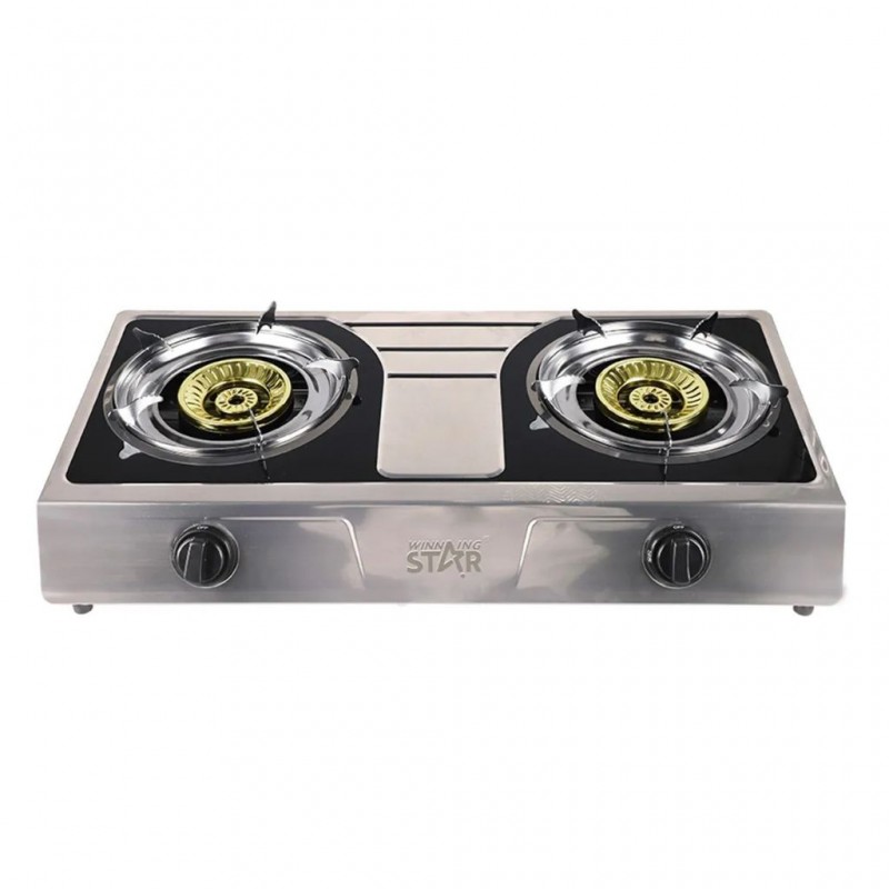 Winning Star ST-9654 S/S Deluxe Double Gas Stove Winning Star ST-9654 S/S Deluxe Double Gas Stove