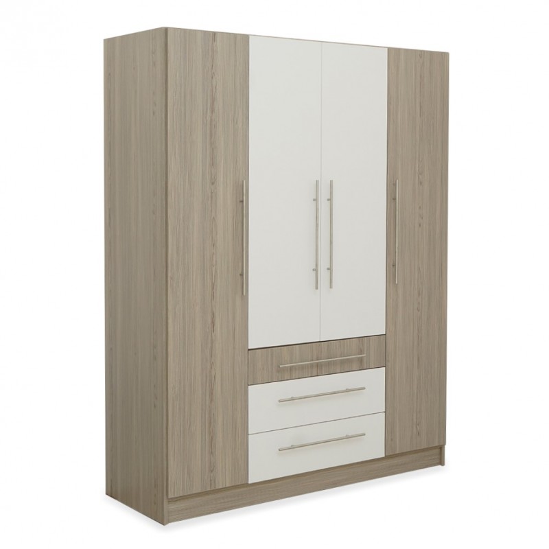 Latonia Wardrobe 4 Doors Swan & White Latonia Wardrobe 4 Doors Swan & White