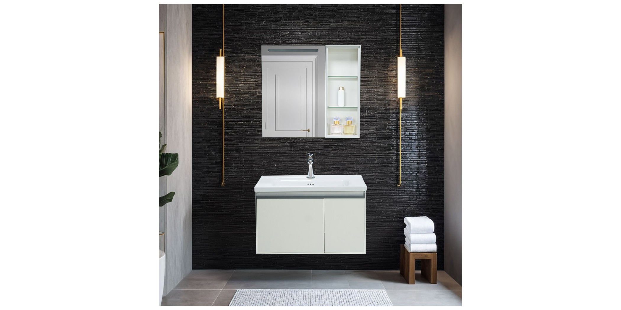 Bathroom Cabinet With Mirror Ref 2245-80
