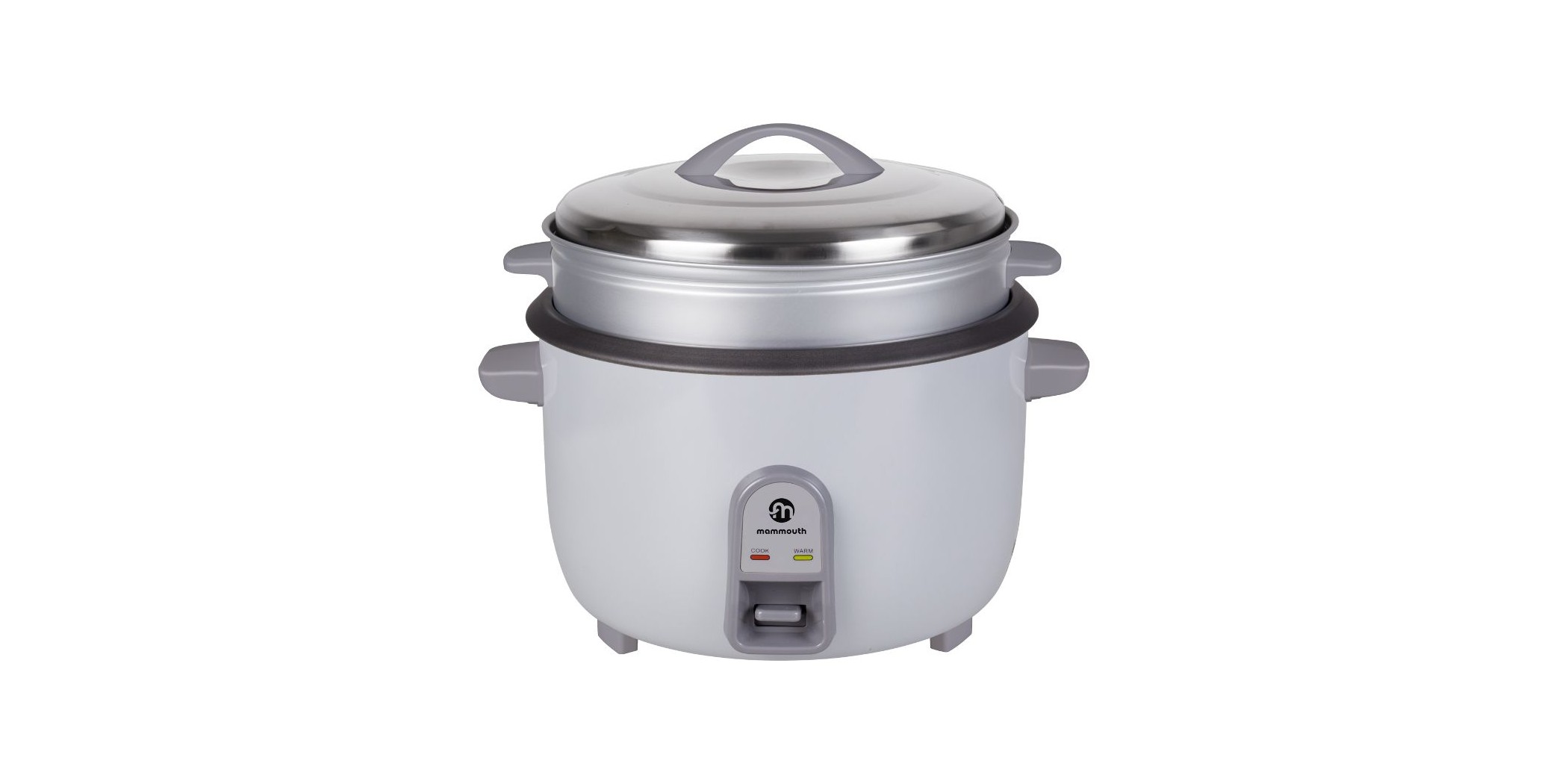 Mammouth MRC560S 5.6L Grey Rice Cooker With Steamer & S/Steel Lid
