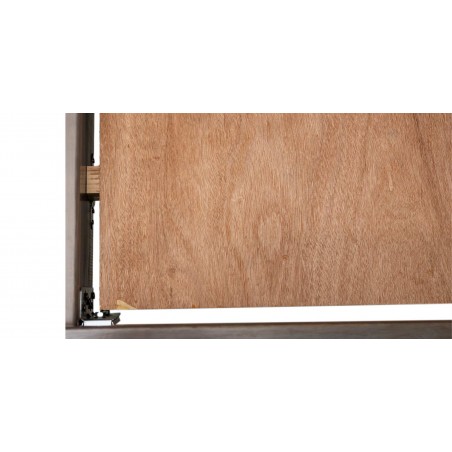 Napoleon Bed 180x200 cm Grey Rubberwood