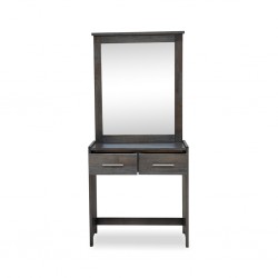 Napoleon Dressing Table With Pouf Grey Rubberwood