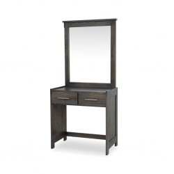 Napoleon Dressing Table With Pouf Grey Rubberwood