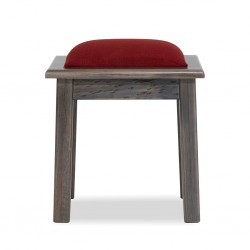 Napoleon Dressing Table With Pouf Grey Rubberwood