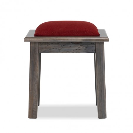 Napoleon Dressing Table With Pouf Grey Rubberwood