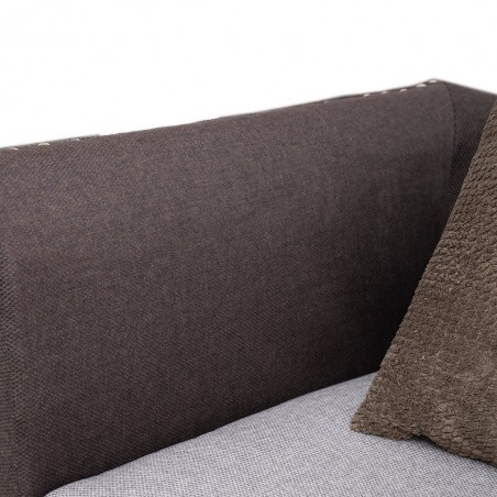 Marco Sofa Corner Brown & Grey Colour Fabric