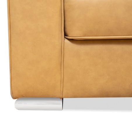 Delta Sofa Corner in Mustard Col Leather Gel