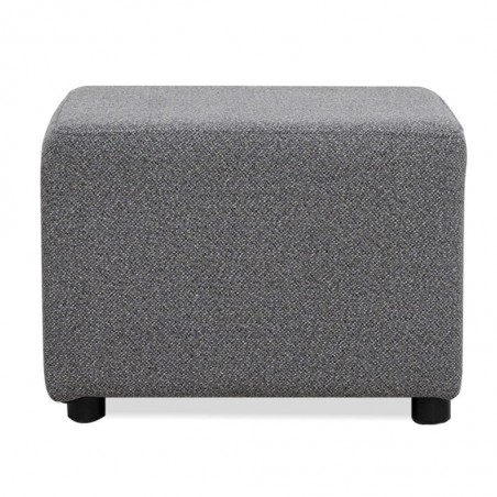 Picasso Ottoman in Plain D.Grey Col Fabric