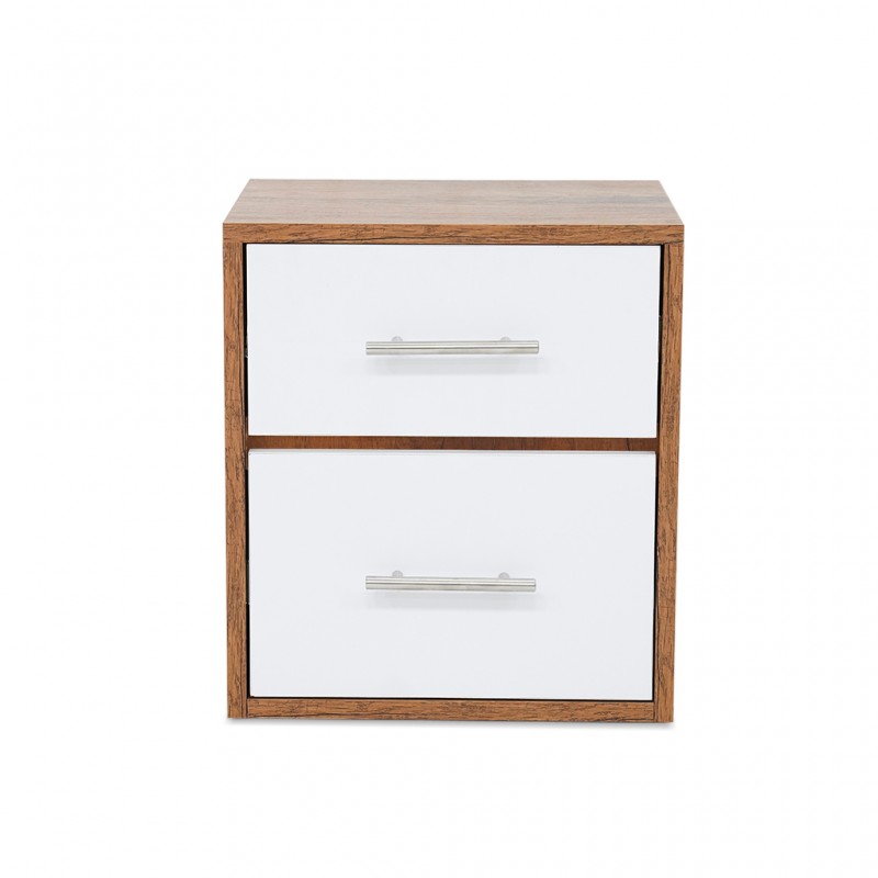 Latina Night Table With 2 Drawers In Melamine MDF Latina Night Table With 2 Drawers In Melamine MDF