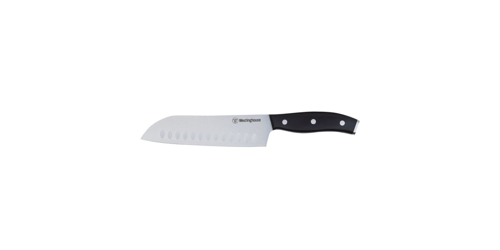 Westinghouse WCKTSC15212 17.5cm/ 7" Santoku Knife With ABS handle & Triple Rivets, 2.5mm Blade