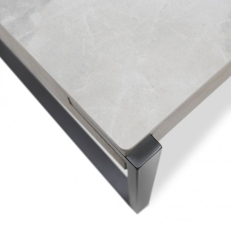 Coastal Coffee Table Pudalas Grey With Drawer