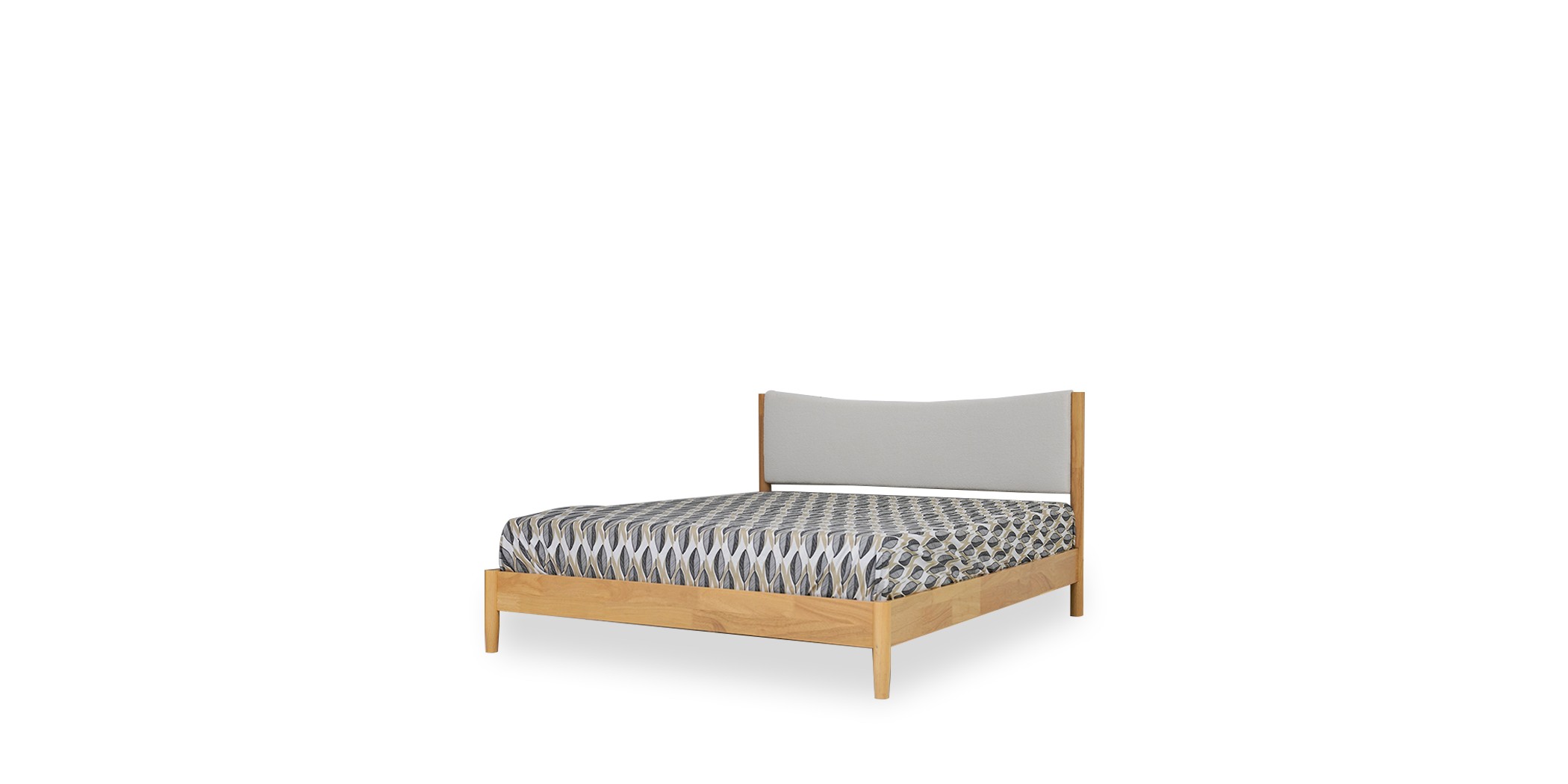 Malyn Bed 160x200 Cm Rubberwood White Oak