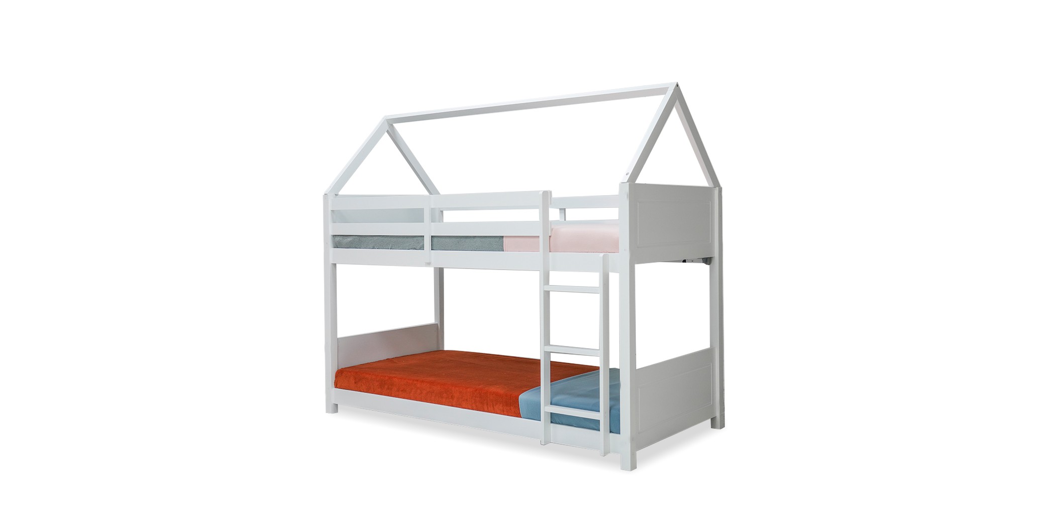 Lation Bed 90x190 Cm Rubberwood White