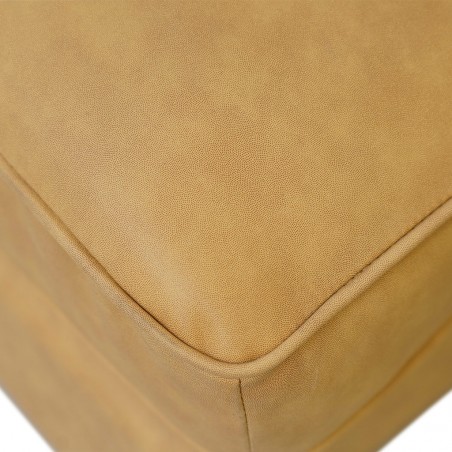 Bella Sofa Corner in Mustard Col Leather Gel