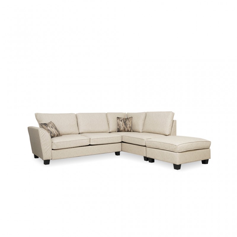 Bella Sofa Corner In Stone Col Leather Gel Bella Sofa Corner In Stone Col Leather Gel