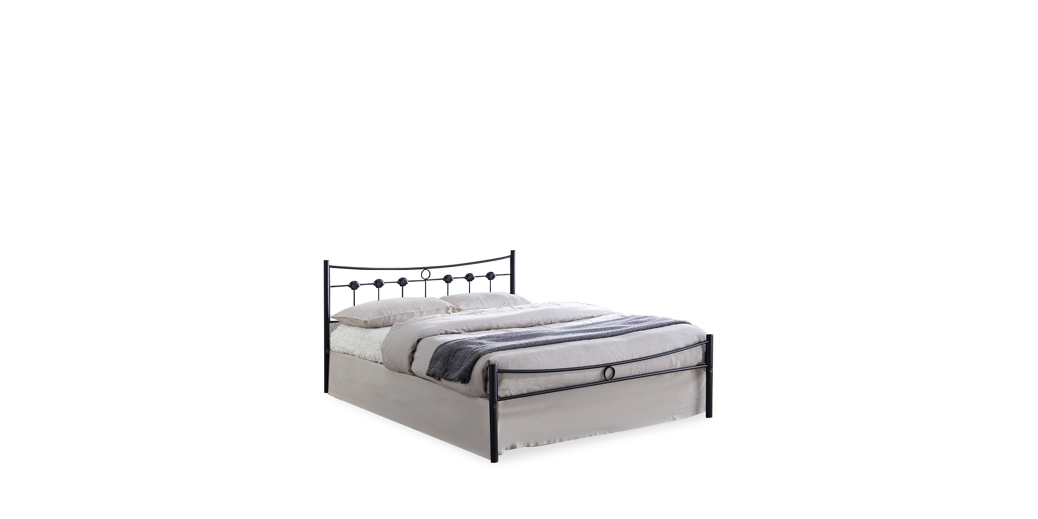 Imelda Bed 150x190 cm Black metal