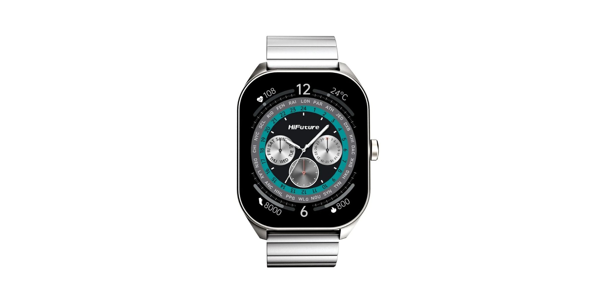 Hifuture Apex Smartwatch Silver Business Stainless Steel