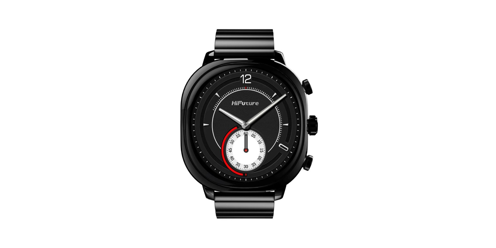 Hifuture Aix Smartwatch Black Luxury Stainless Steel
