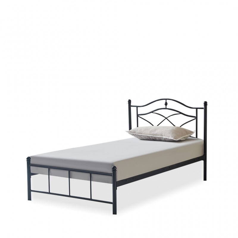 LunaLuna Bed 107x190 cm Metal/Matt Black LunaLuna Bed 107x190 cm Metal/Matt Black