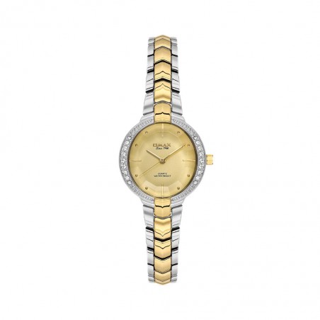 Omax Ladies Watch-STEEL COLOR/GOLD 2N18