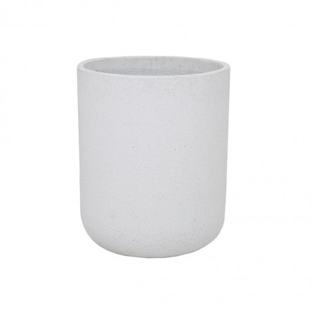Ulu L Pot White Terrazzo Cement