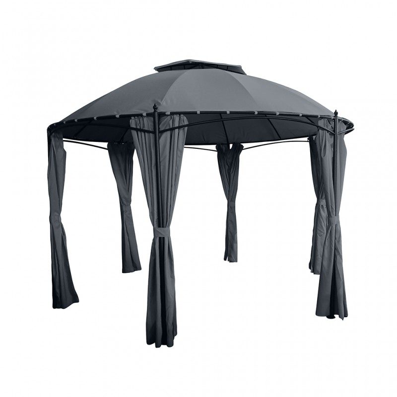 Luna Gazebo 3.6 m Grey Fabrics and Powder Coating Luna Gazebo 3.6 m Grey Fabrics and Powder Coating