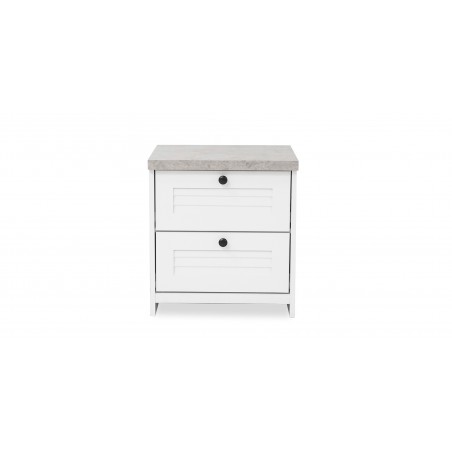 Brianna Bedroom Set 180x200 cm White & Marble Grey